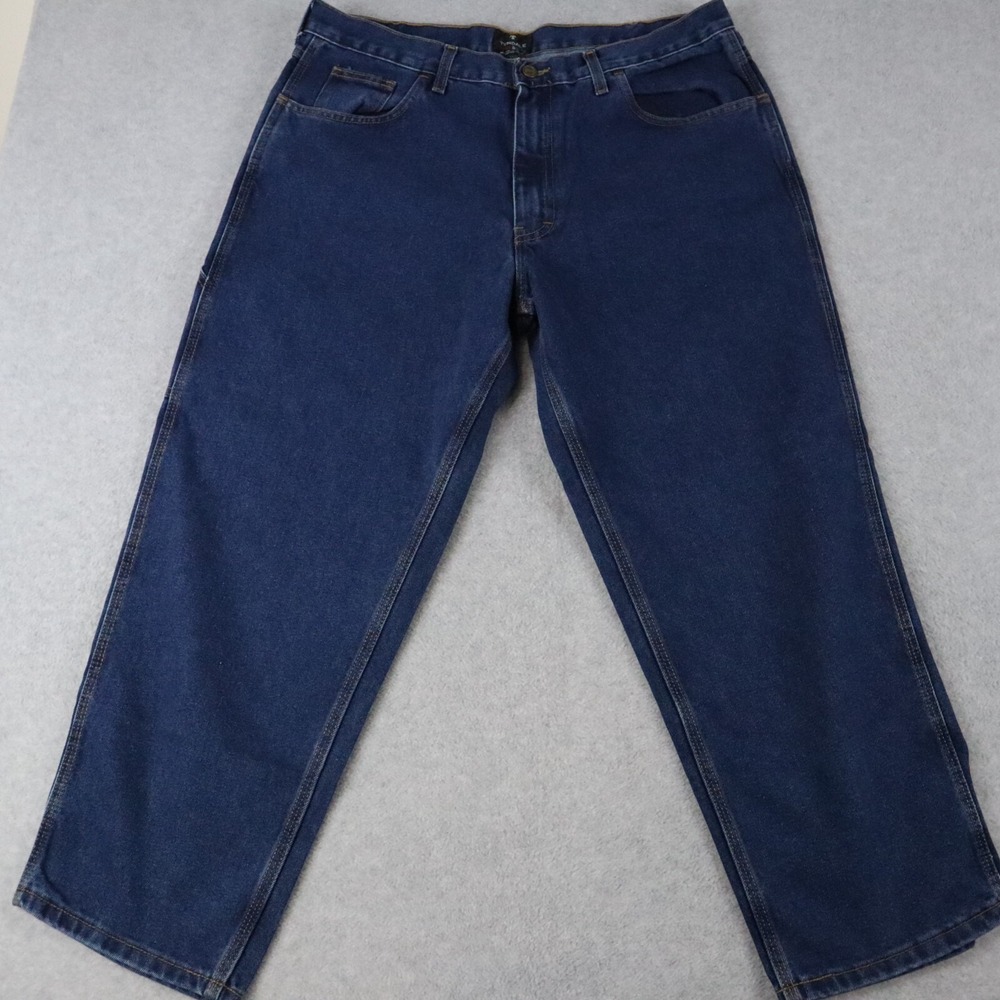 Tyndale FR Jeans Mens 40x29 F29 Flame Resistant Work Utility Denim Dark Blue